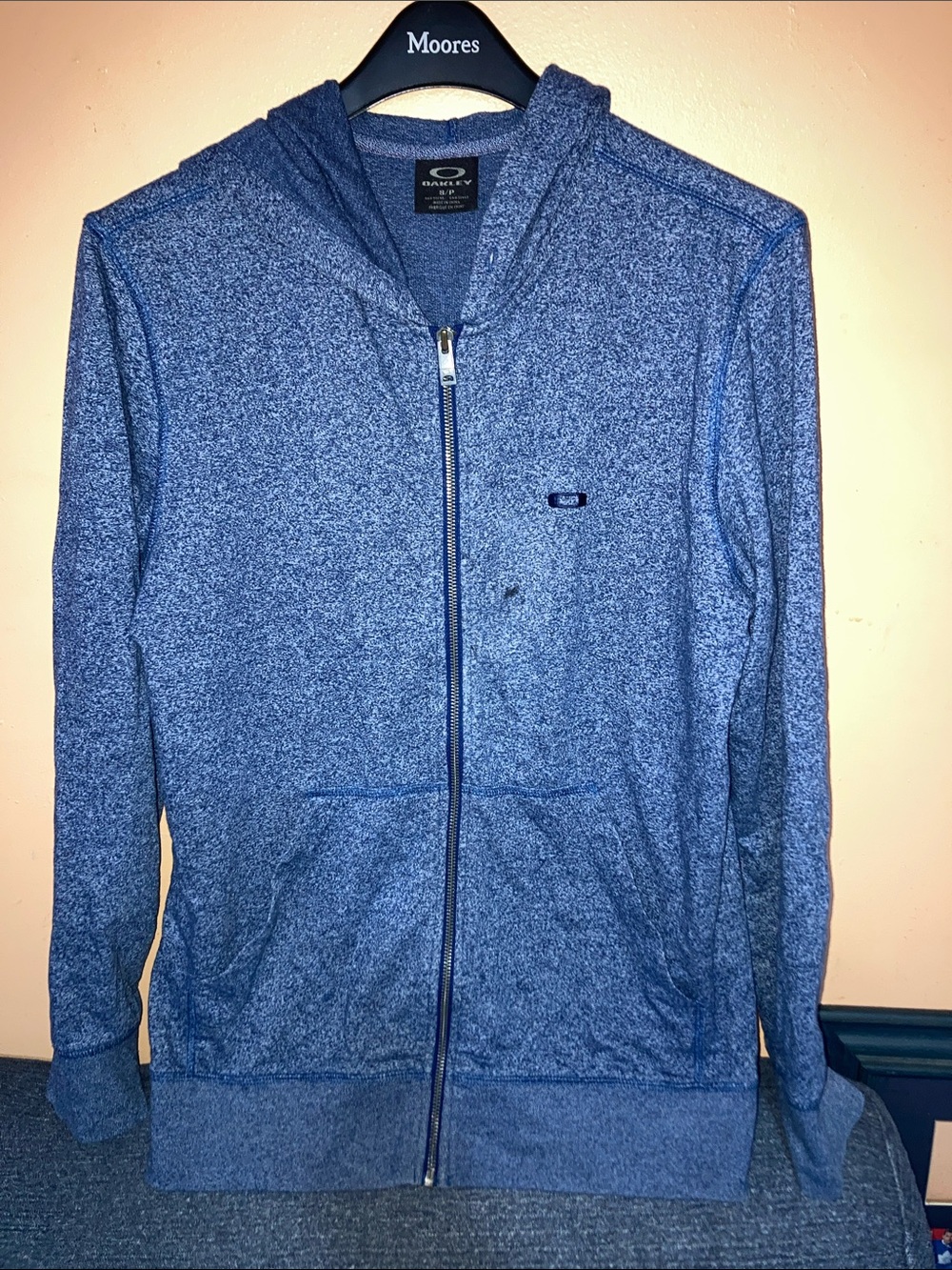 Oakley Men's Heathered Blue Full-Zip Hoodie